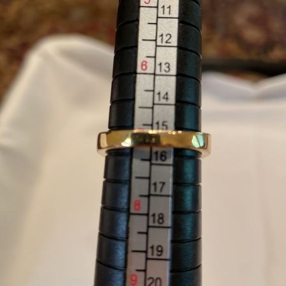 Seta Sterling Yellow Green Stone Gold Ring- Size 7 - Picture 9 of 13